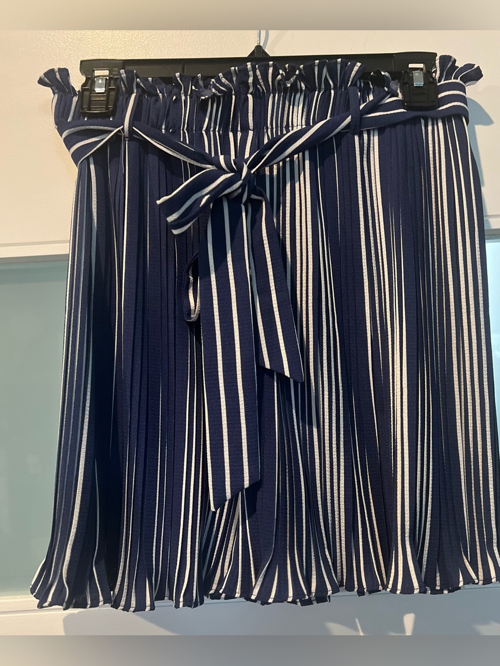 Alice Blue Navy and White Striped Pleated Mini Skort NWOT